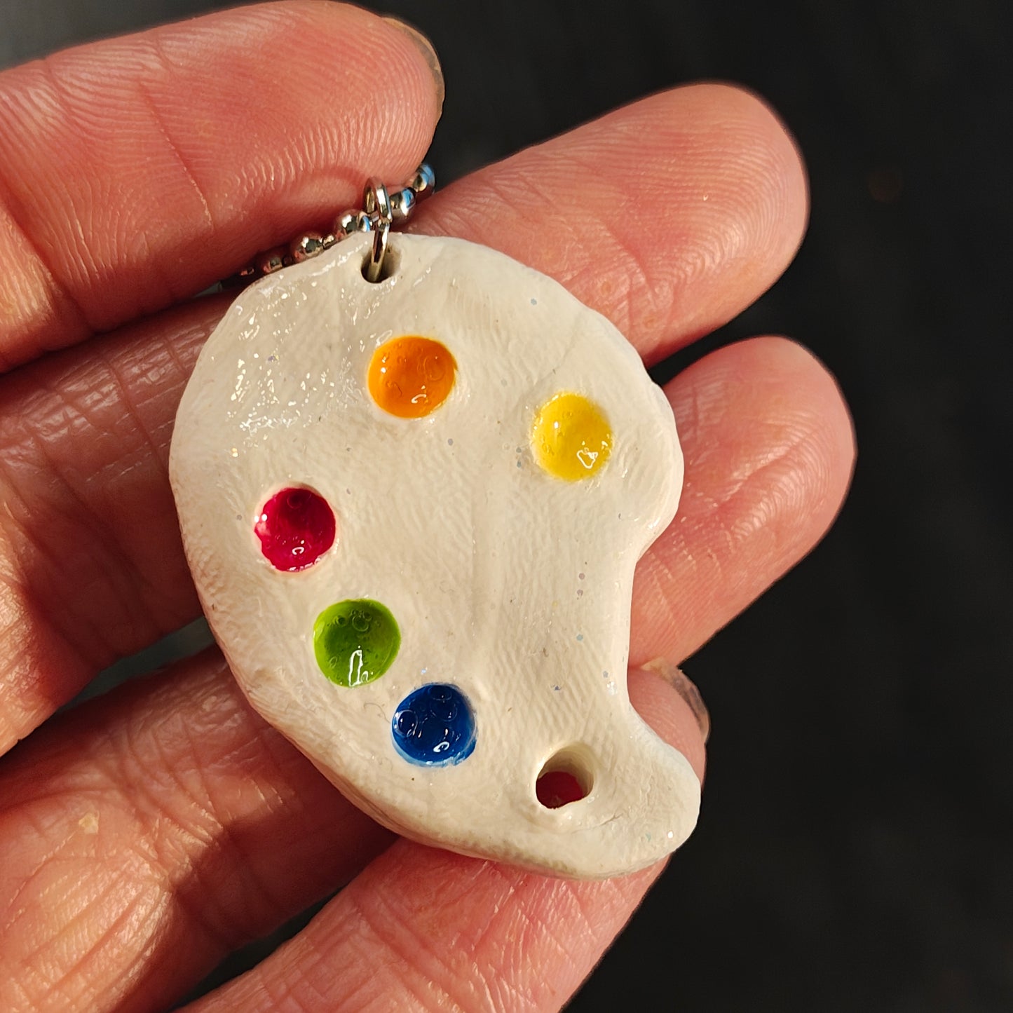 Lyra Artist Pallette Necklace