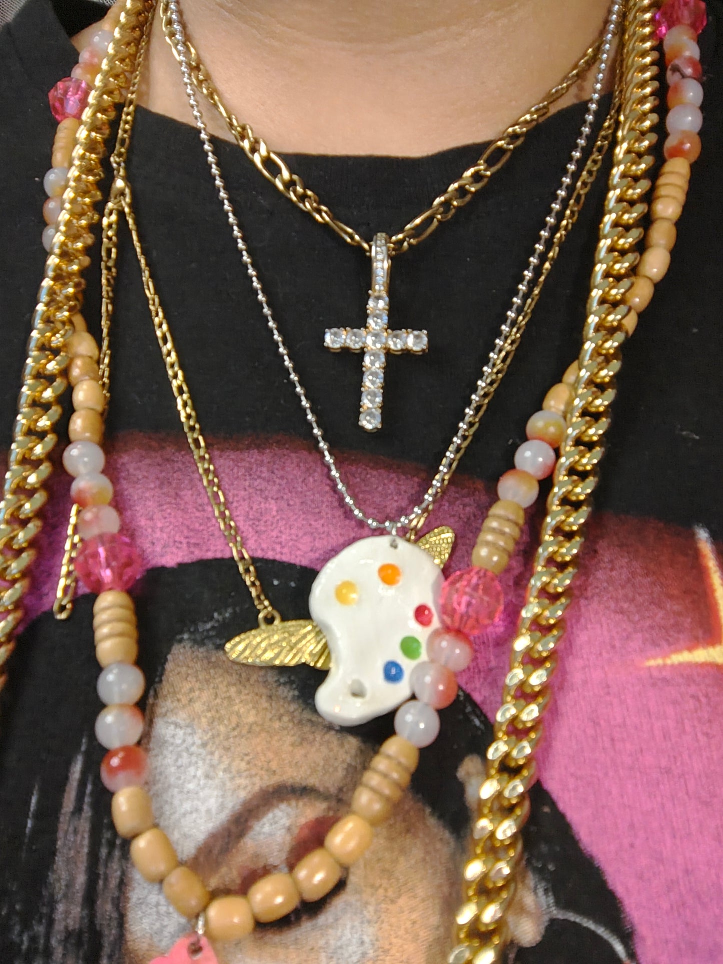 Lyra Artist Pallette Necklace
