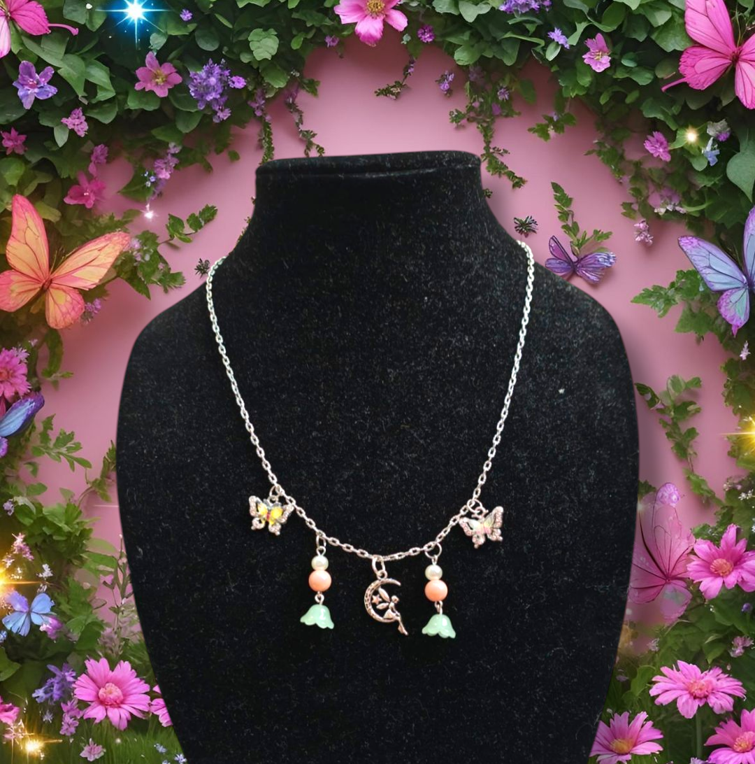 Garden Fairy Charm Necklace