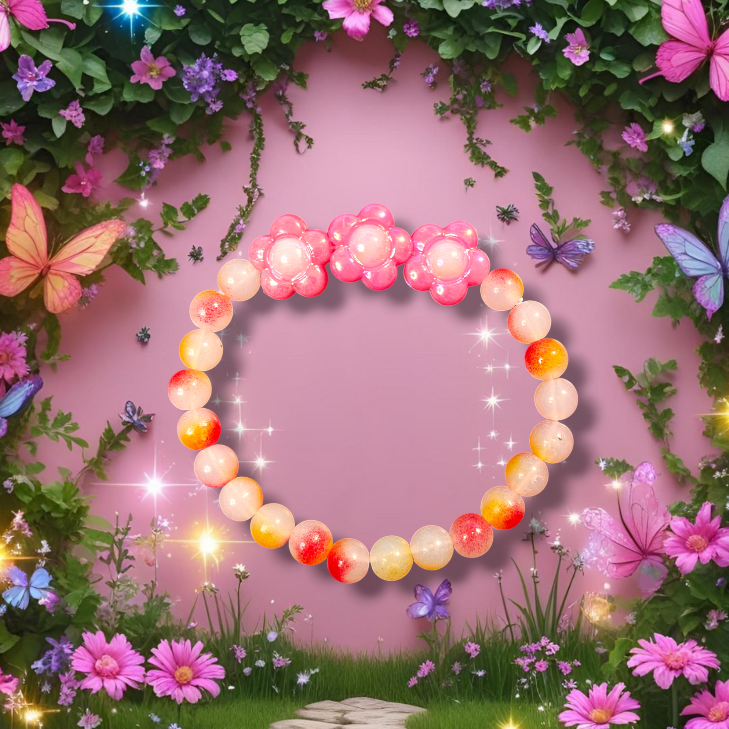 Bloom Pink Flower Bracelet
