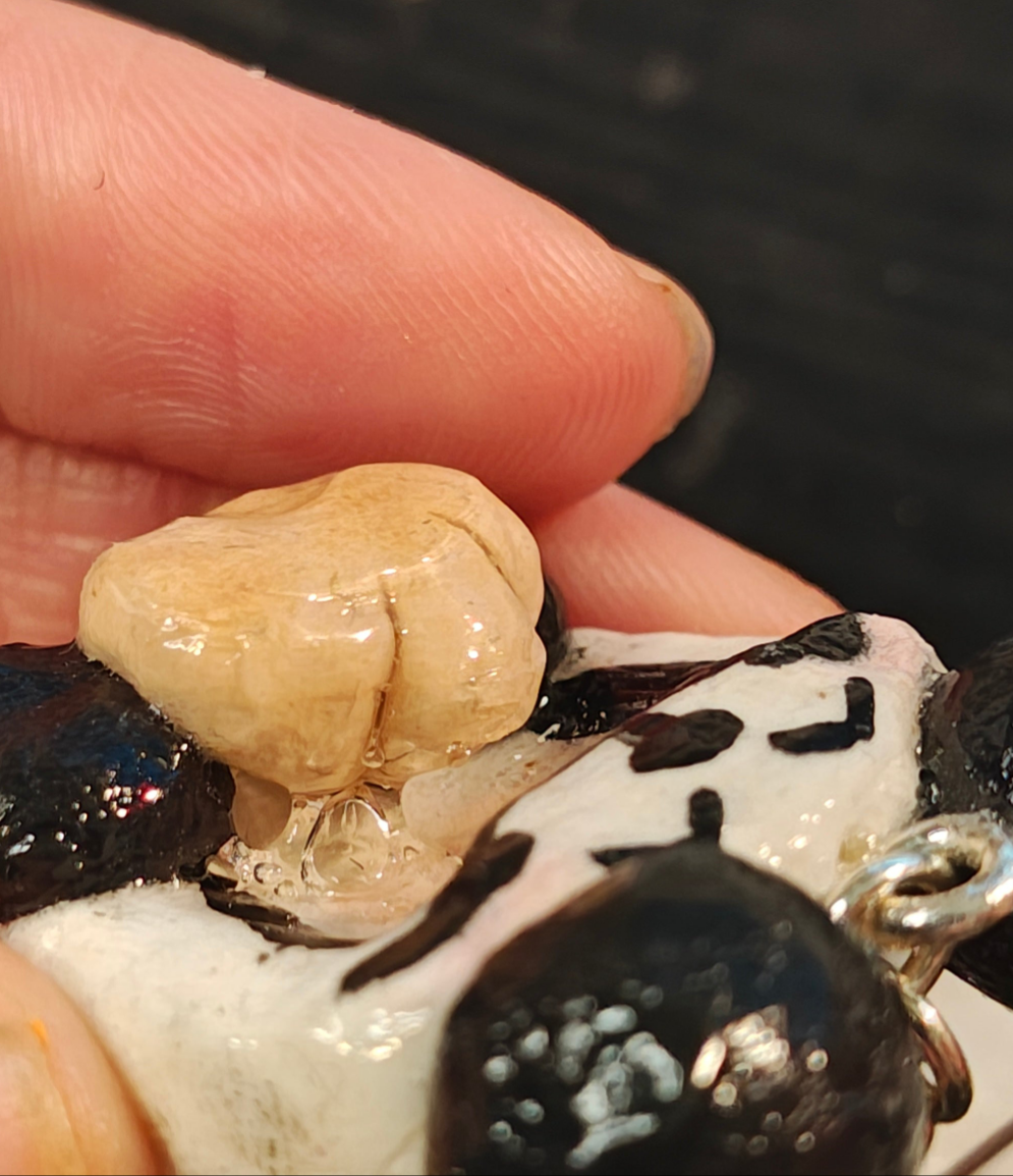 Poppy Panda Worry Stone Earrings