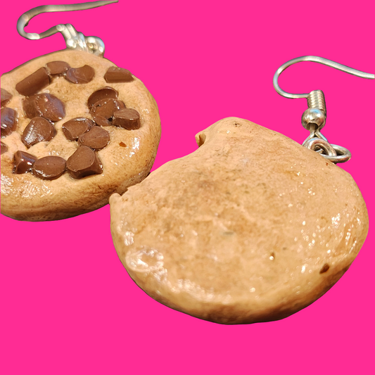 Gluten Free Chocolate Chunk Bitten Cookie Earrings
