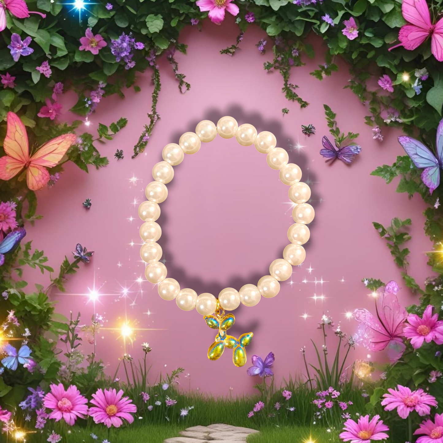 Rhia Balloon Animal Pearl Bracelet