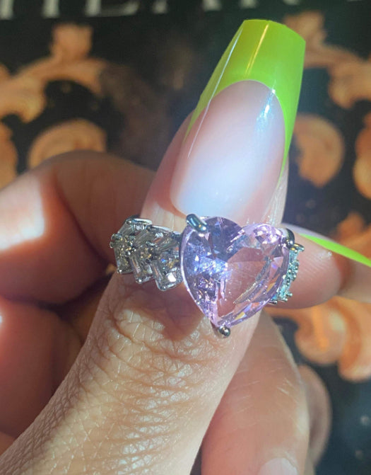Evangeline Pink Heart Ring