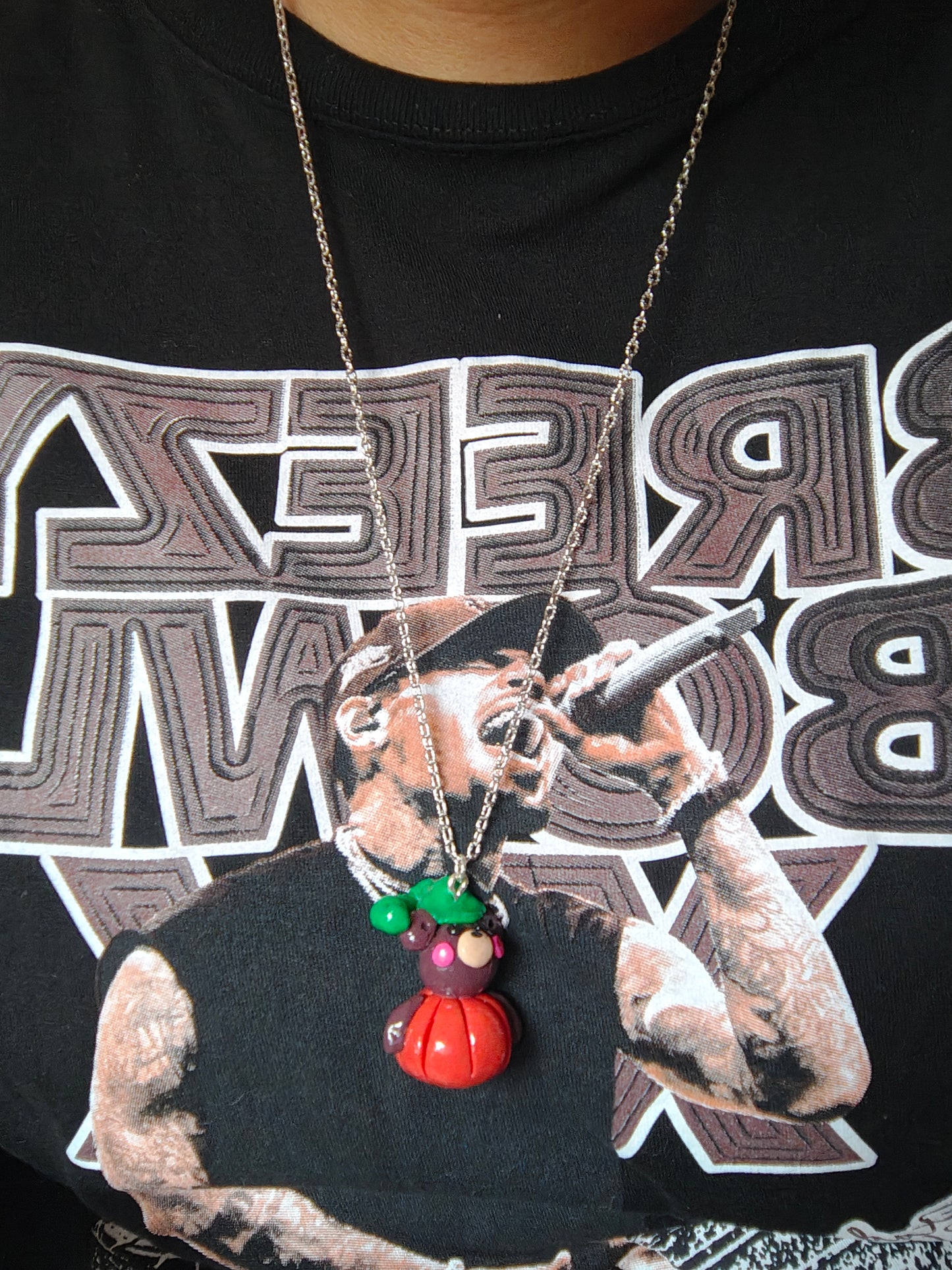 Pumpkin Bear Necklace
