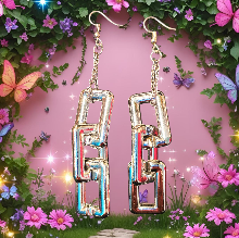 Becky Chunky Silver Chain Link Earrings
