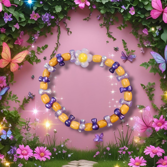 Hazel Purple Flower Bracelet