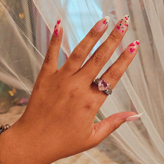 Evangeline Pink Heart Ring