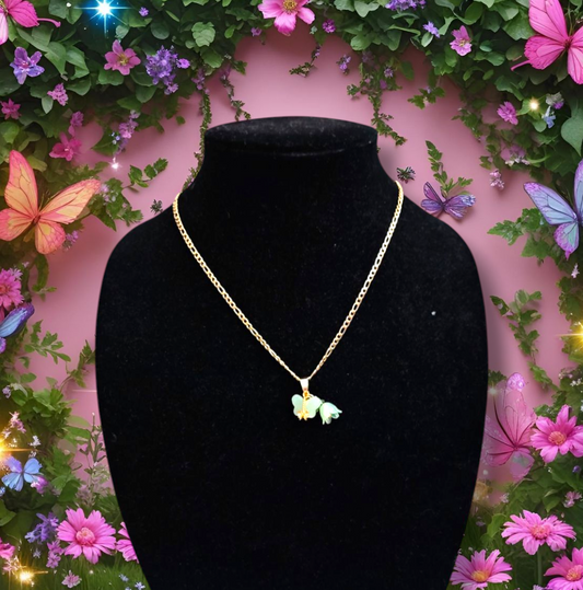 Jayla Jade Butterfly Flower Necklace