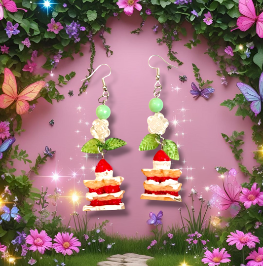 Strawberry Cheesecake Earrings