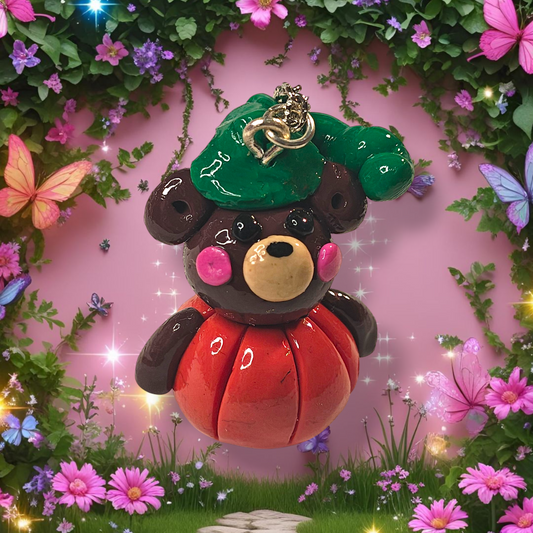 Pumpkin Bear Necklace
