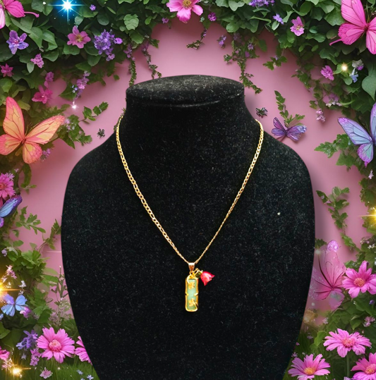 Harmony Jade Bamboo Flower Necklace